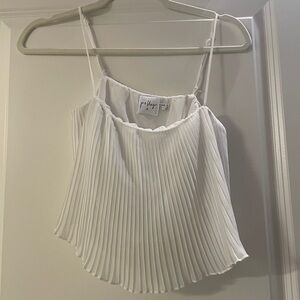 Princess Polly White Pleated Camisole